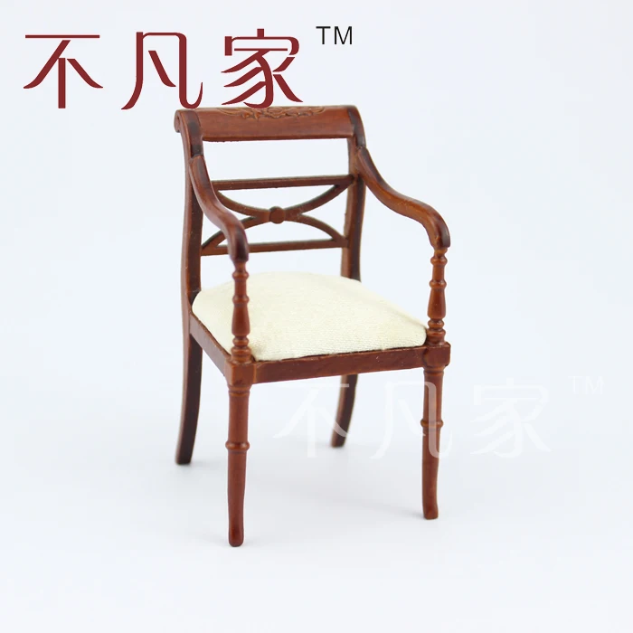 

miniature furniture Dining room wooden hand carved chair Dollhouse 1/12 scale
