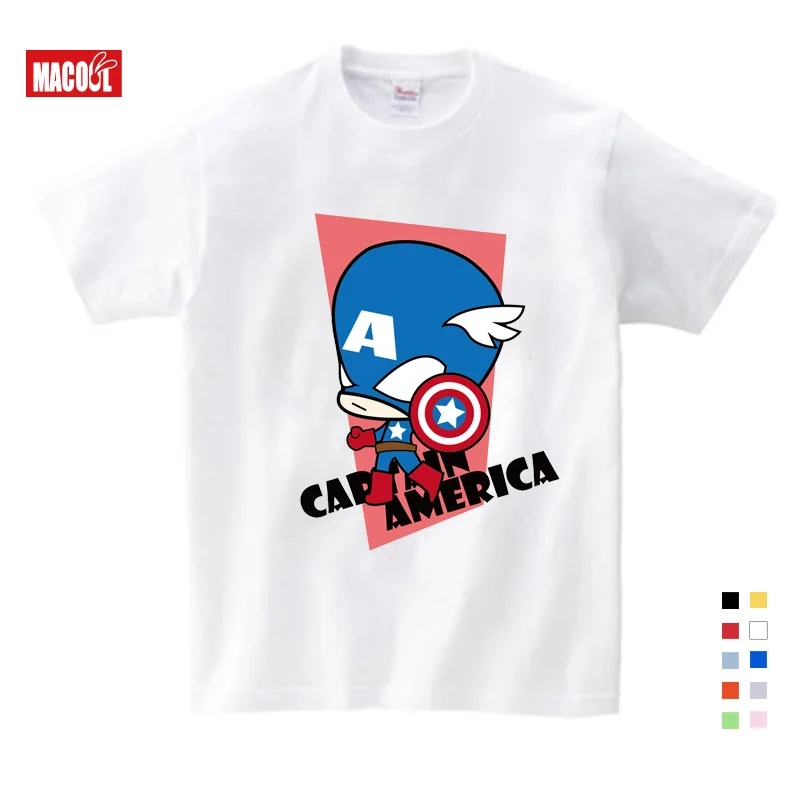 Free shipping 2019 t-shirt Superman/Batman/spider man/captain America /Hulk/Iron Man / t shirt Boy Girls Printing T-shirt 3T-9T