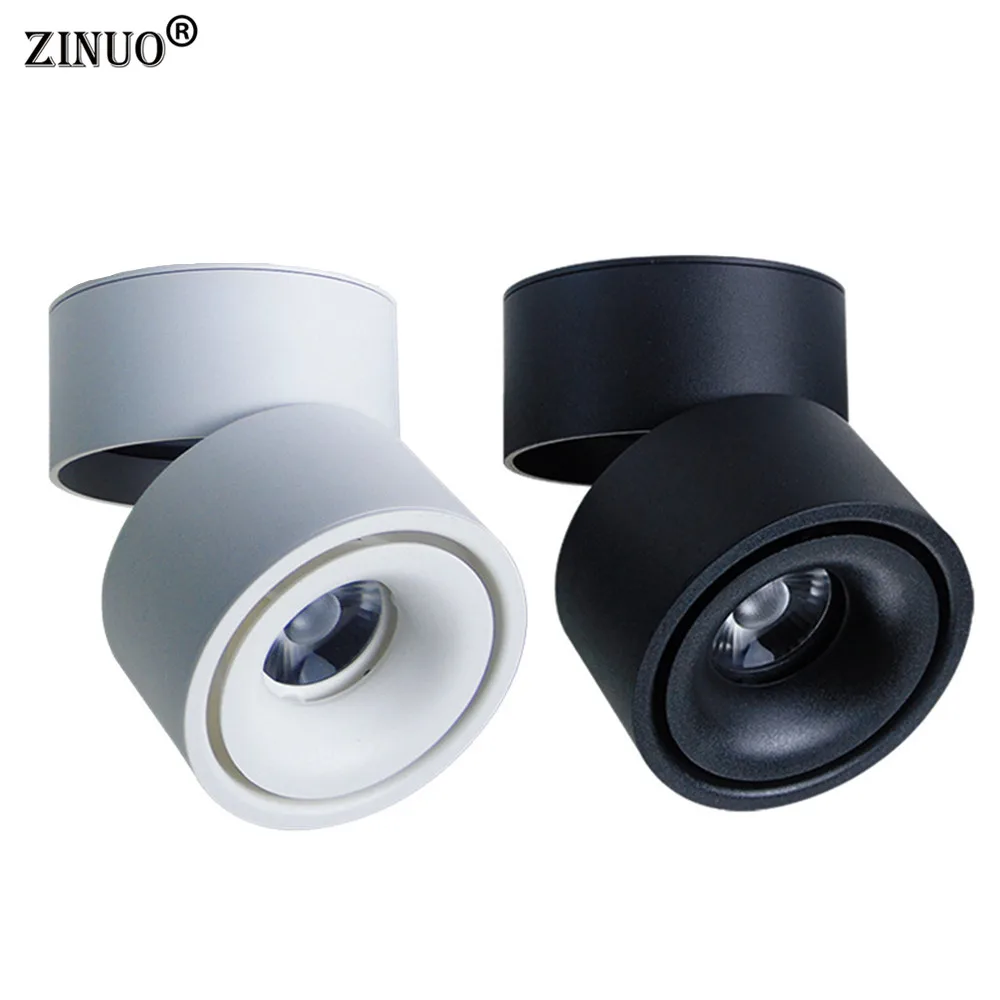 

LED COB Downlight Surface Mounted 90 Degrees Adjustable 10W 15W Spot Light 360 Rotatable LED Lamp For Indoor/Foyer/Hall