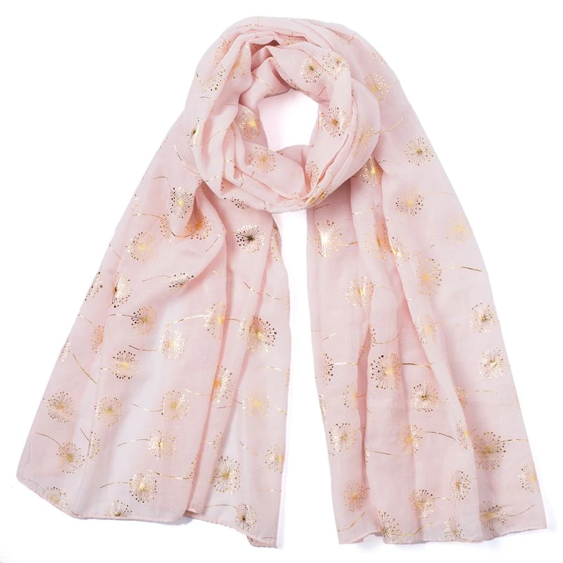Bufandas de diente de león para mujer, nuevas bufandas de moda, brillantes, blancas, rosadas, grises, bronceadas, doradas, 2018|Bufandas de mujer| -
