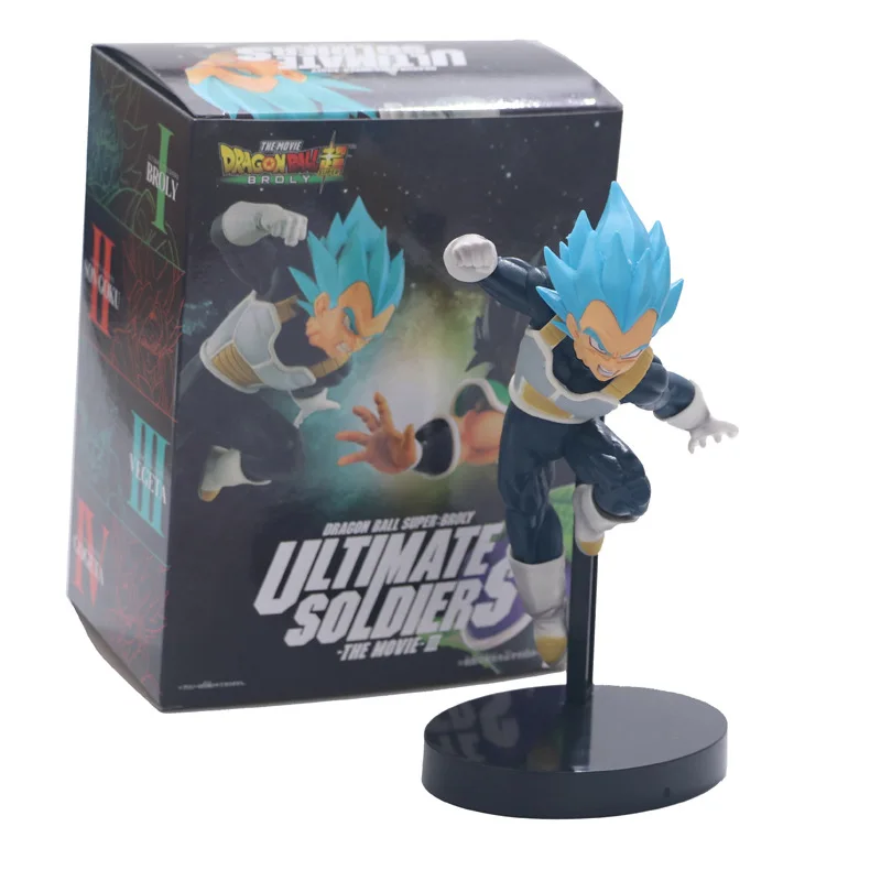 2019 Dragon Ball Z Vegeta темно-синий против Broly Ver. Синие волосы Супер Саян Гоку боевой Фигурки ПВХ DBZ в коробке