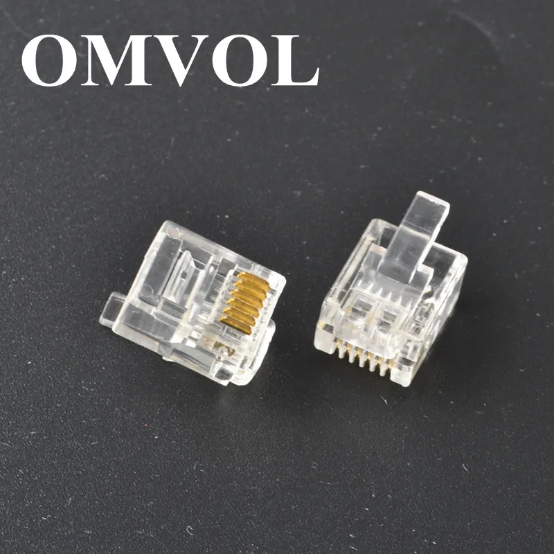 

RJ11 6P6C Modular Jack Network Male Plugs, 6 Pin, Telephone Connector