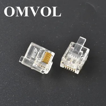 

RJ11 6P6C Modular Jack Network Male Plugs, 6 Pin, Telephone Connector