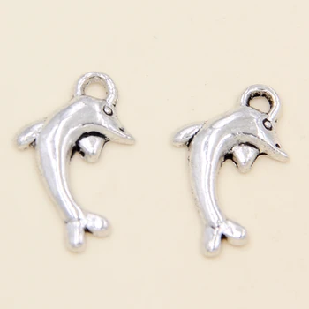 

Wholesale 70pcs Tibetan Silver Animals Dolphin Charms Pendants 12x19.5mm