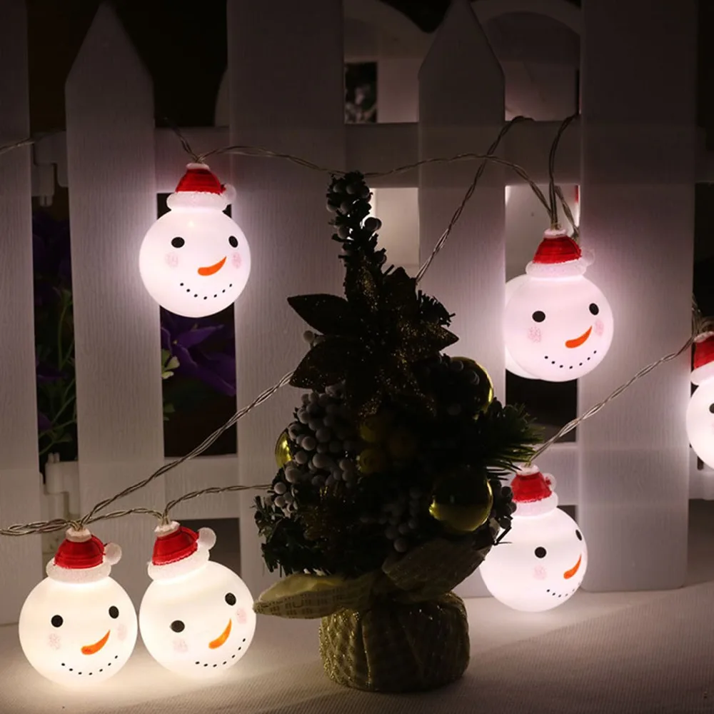 3.5m 20 lights Christmas Snowman Led String  Christmas Decoration Lights Cute Baby Snowman Mall Room Decoration  Warm White (3)