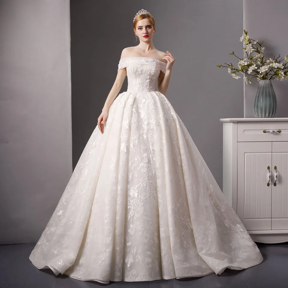 SL-6066 роскошное свадебное платье шикарное кружевное свадебное платье - Цвет: As picture