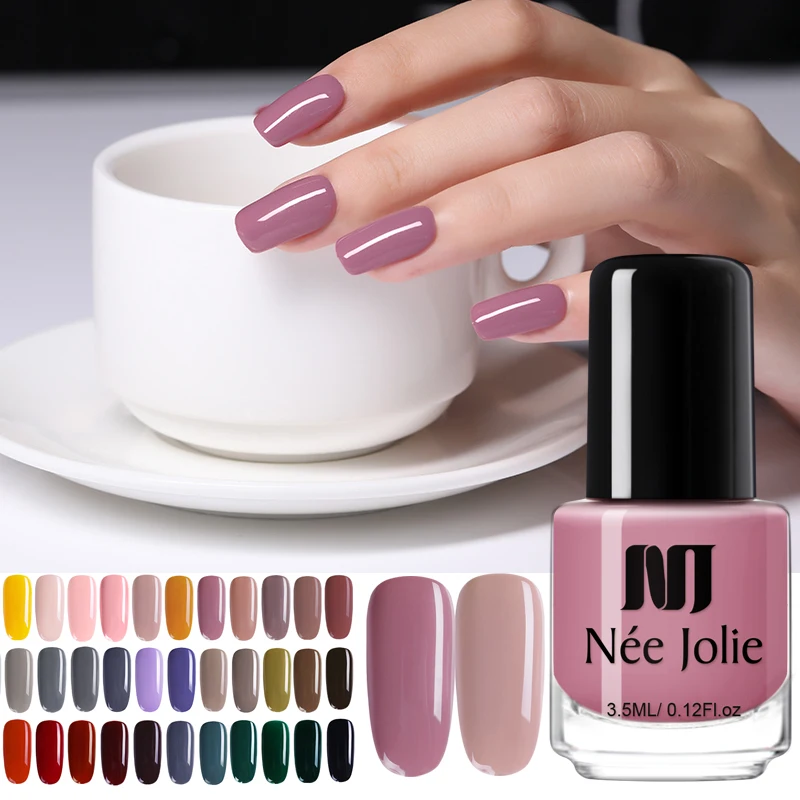 NEE JOLIE esmalte de uñas café gris serie roja barniz de uñas Color puro decoración de esmalte de uñas 7,5 ml 3,5 ml NEE JOLIE esmalte de uñas café gris serie roja barniz de uñas Color puro decoración de esmalte de uñas 7,5 ml 3,5 ml