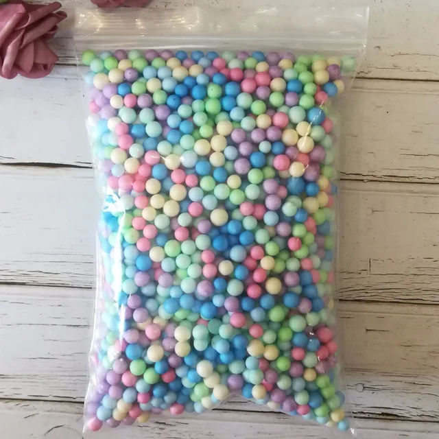 D.I.Y. Rainbow Foam Beads!  COLORFUL SLIME BEADS! *DOES NOT BLEED