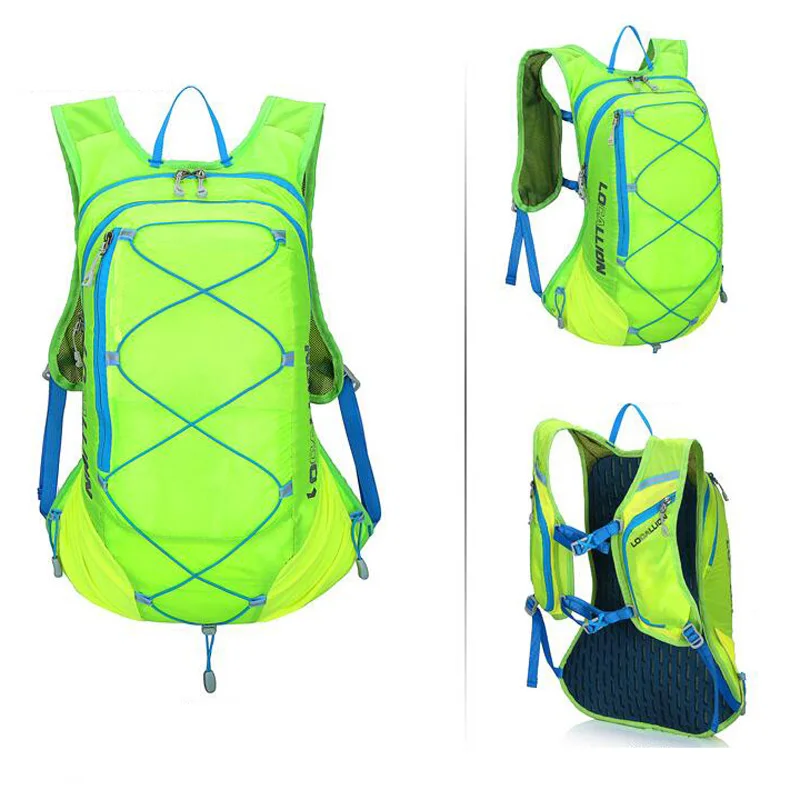 ULTRA-TRI гидратации рюкзак легкие туристические бег гонка Велоспорт Туризм Спорт на открытом воздухе сумка черный 15L - Цвет: Green backpack