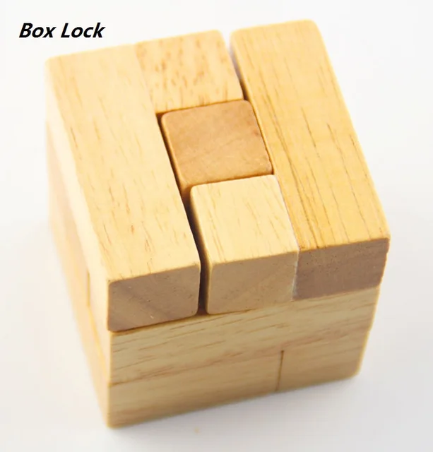 2 Designs Chinese Traditional Magic Wooden Puzzle Box Children's IQ