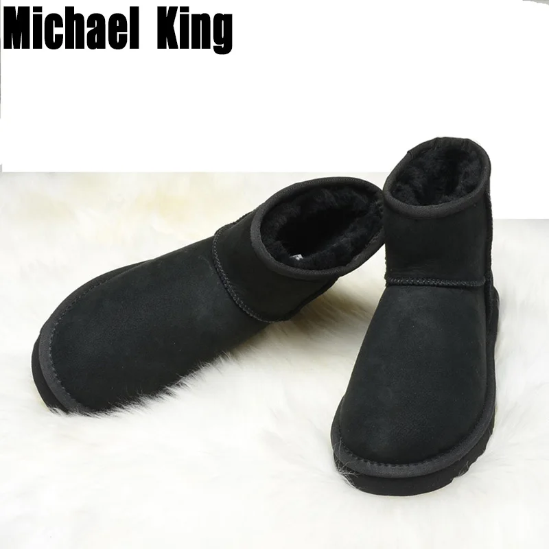 Australia Classic Women Snow Boots 100 wool Genuine Leather Ankle