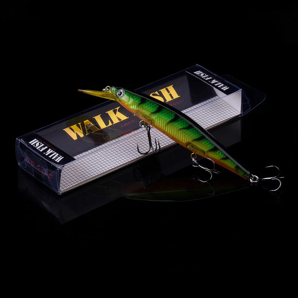 WALK FISH 1PCS HOT Wobbler Fishing Lure 125mm 12.5g Plastic Minnow Bass Pike Artificial Hard Bait Tackle | Спорт и развлечения