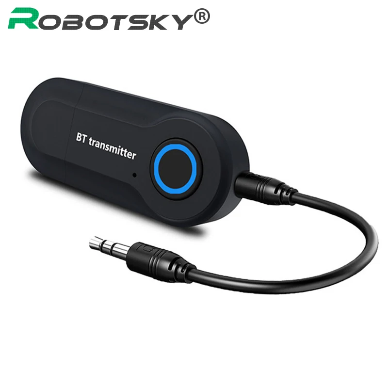 Wireless Bluetooth Transmitter Stereo 3 5MM Jack Audio Music Adapter for TV Phone PC Headphones Speakers