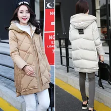 Plus size down cotton-padded jacket medium-long female maternity clothing thick wadded jacket mm tooling puerperal maternity