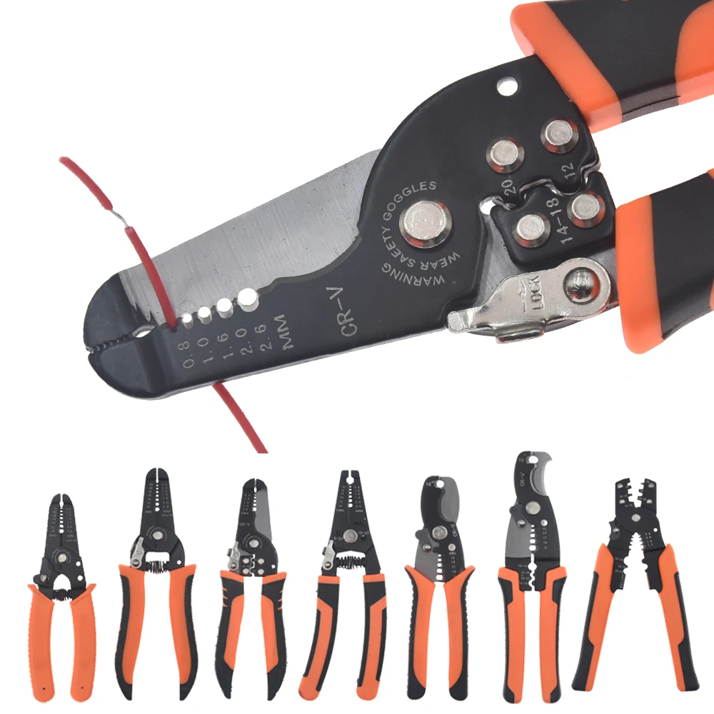 

Durable Cable Wire Stripper Cutter Crimper Plier Electrical Cutting Stripping Hand Tool Terminal Crimping Snips DIY Repair Tools