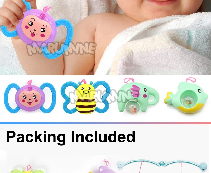 Berço do Bebê Móvel com Projeção de Luz Suporte para 0 12 Marumine Música Cama Sino Brinquedo & 50 Meses Newborn Infantis Meninos Meninas 8 Móbiles e chocalhos para bebês