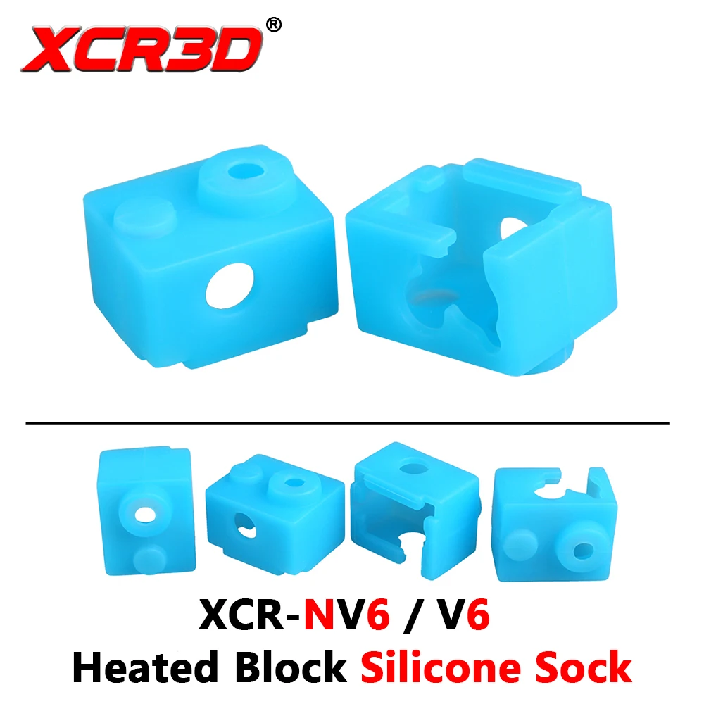 3D طابعة جزء XCR-NV6 ساخنة كتلة سيليكون جورب V6 الساخن نهاية فوهة الحفاظ على الحرارة من الجوارب 1 pc