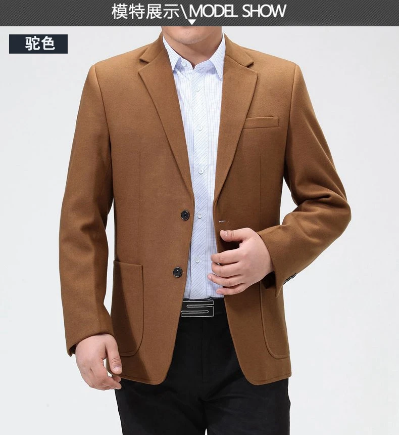 WAEOLSA Mens Blazers Plain Color Suit Coat Slim Fit Outfits Red Gray Camel Blazer Hombre Tailored Suit Jacket For Man Costume 2019 (4)