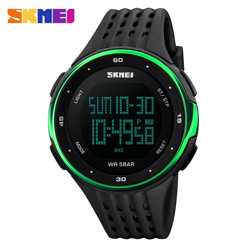 SKMEI Brand LED Digital Mens Military Watch Men Sports Watches 5ATM Swim Climbing Fashion Outdoor Casual Wristwatches 1219 #
