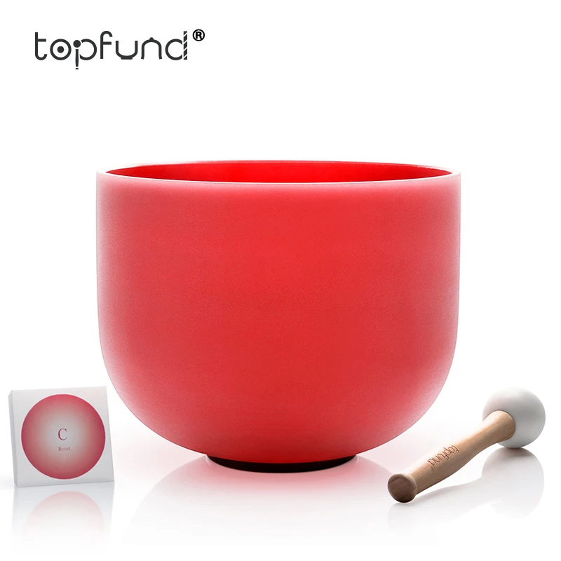 TOPFUND 10 inch 432Hz/440Hz Pitch Tuned C Root Chakra Red Colored