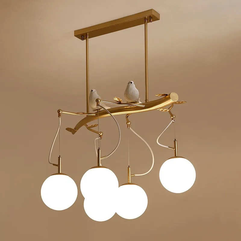

3/5 heads Modern Pendant Lights Restaurant Suspension Light Nordic Bird bar Chrome Pendant Lamp Living room Bedroom Lamps No124