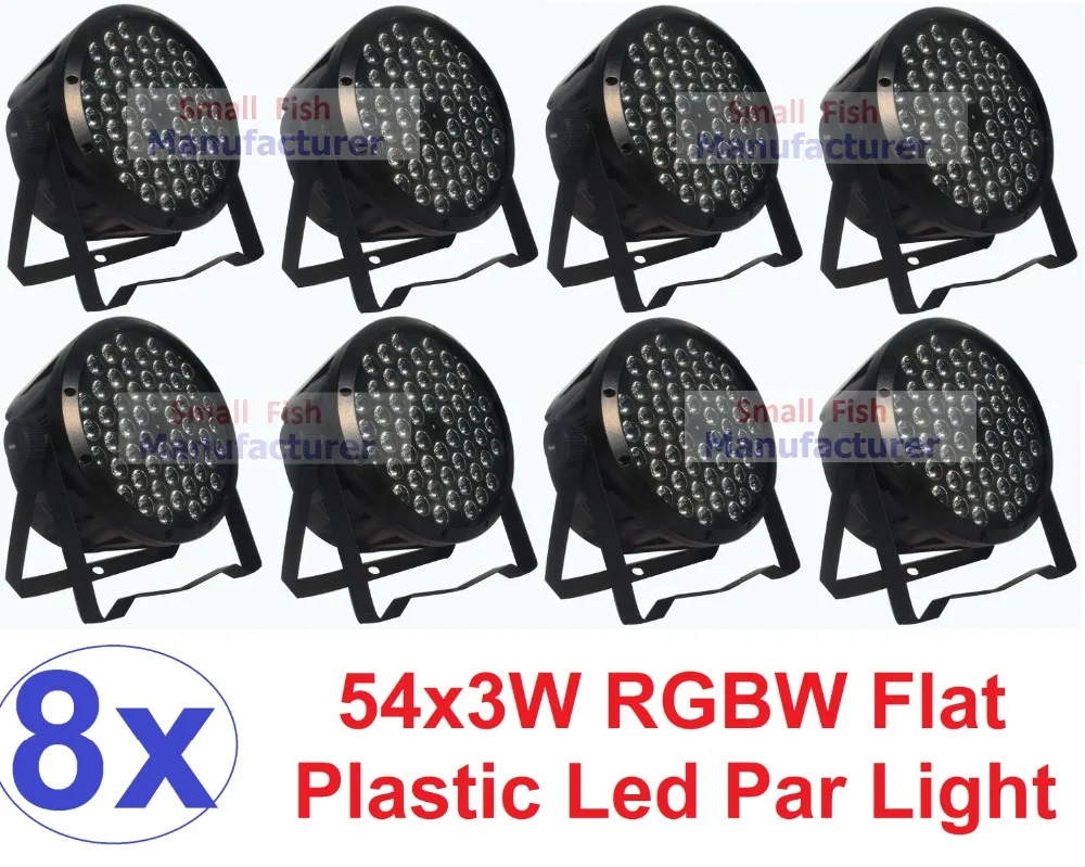 AC85 265V 50Hz 60Hz EU/US Plug 54 RGBW LED Par Light 8CH LED Par Stage
