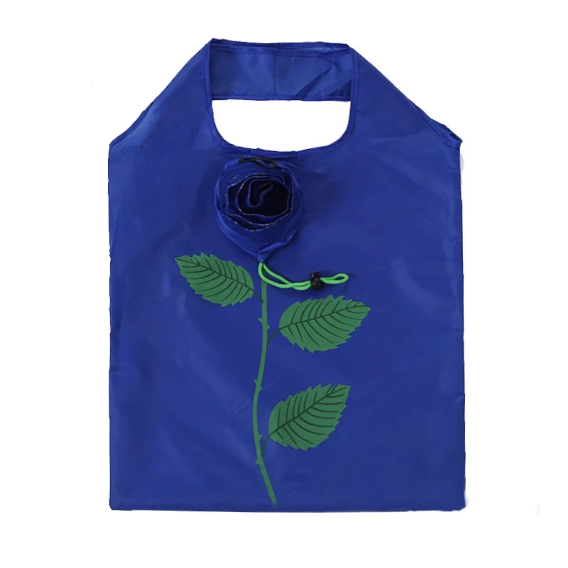 PURDORED 1 pc Rose Flowers Shopping Bag Reusable Foldable Large Capacity Bag Women Solid Storage Bag Travel Grocery Tote PURDORED 1 pc Rose Flowers Shopping Bag Reusable Foldable Large Capacity Bag Women Solid Storage Bag Travel Grocery Tote