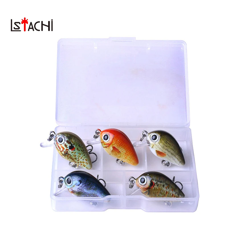 

LSTACHi 2.7cm 1.5g Crankbait Fishing Lure Artificial Crank Hard Bait Topwater Minnow Fishing Wobblers Japan Fish Lures