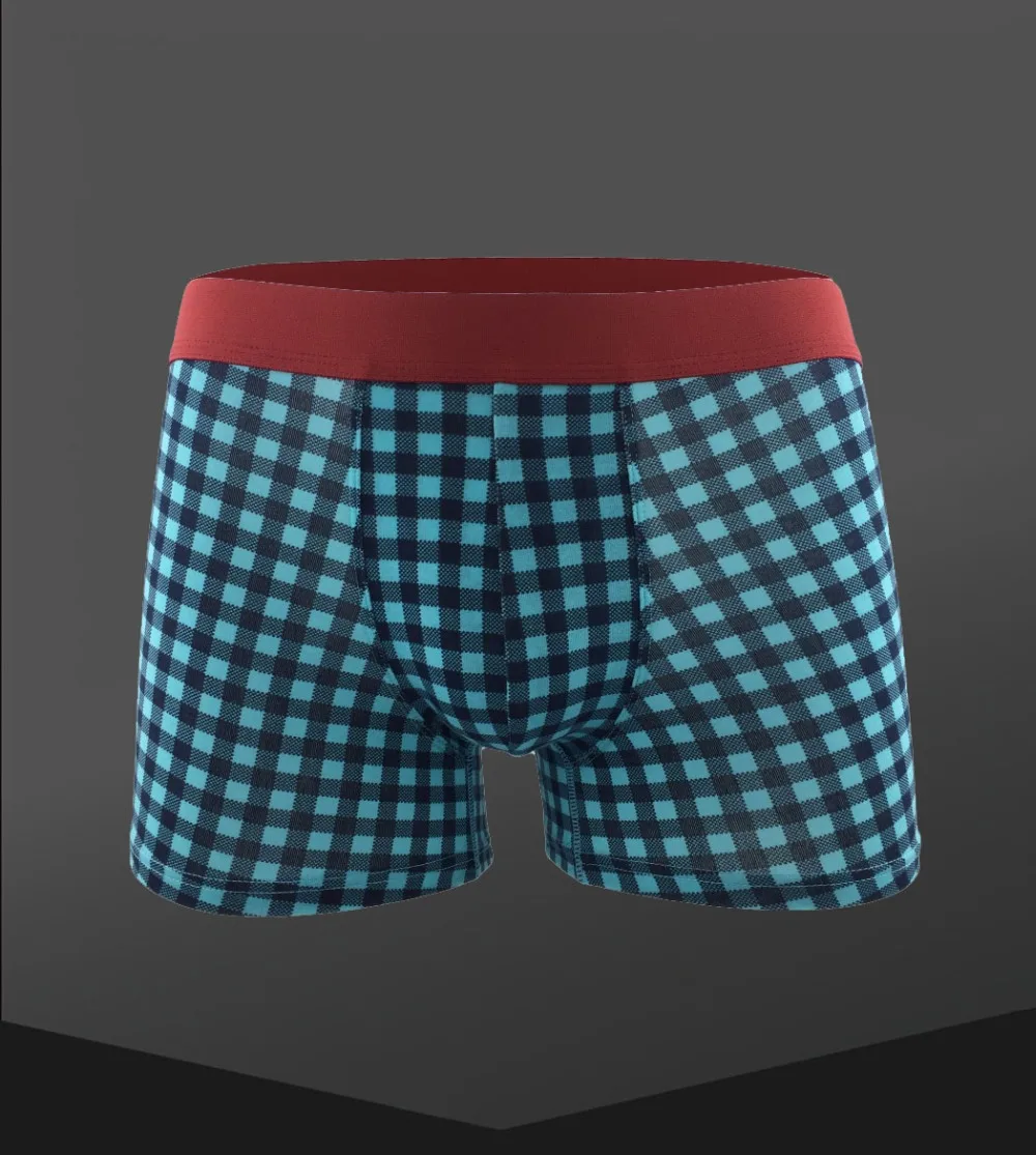 Premium Comfort Cotton Boxershorts Men Underwear Sexy Plaid Underpants homme marca boxer calzoncillos soft cueca masculina