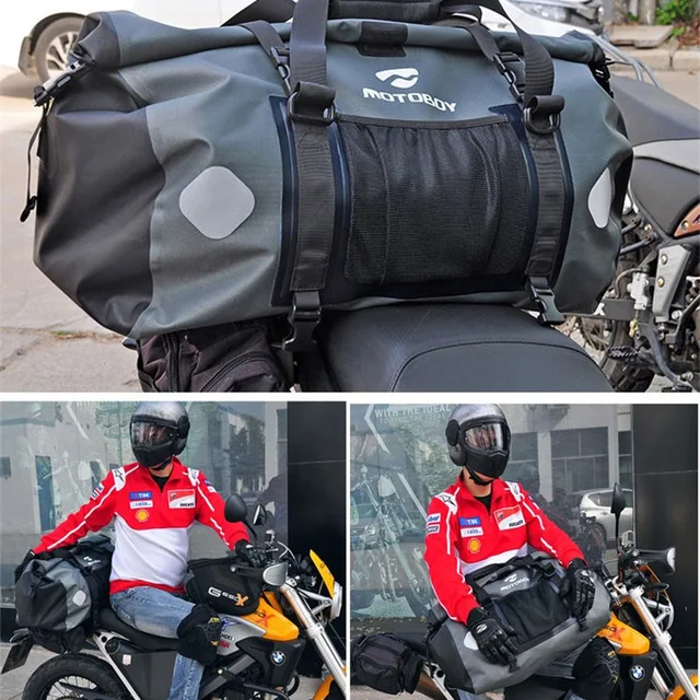 Motorbike back seat bags Motorcycle 60L waterproof Tail Bags Back Seat