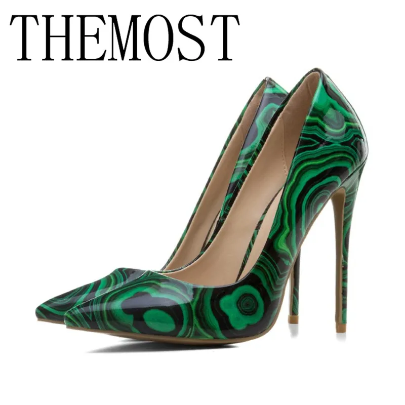 

ARQA Woman High Heels Pumps High Quality Handmade Flora Pointed Toe 12CM Stiletto Heel Dress Shoes