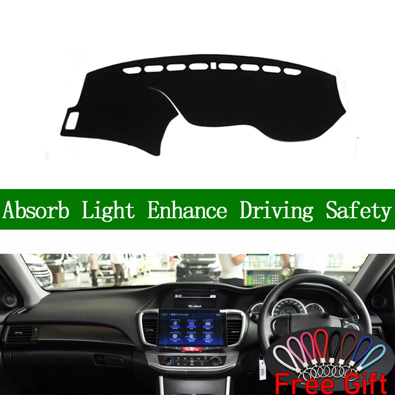 

For Honda Accord 2014 2015 2016 Right Hand Drive Dashboard Cover Car Stickers Sun Shade Dash Mat Carpet Interior Accessories