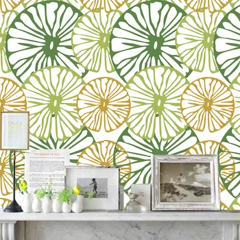 

Funlife Flowers Home Decor Wallpaper,Green Wall Stickers for Living Room,Self-adhesive Art Decal Waterproof Removable Wall Decor