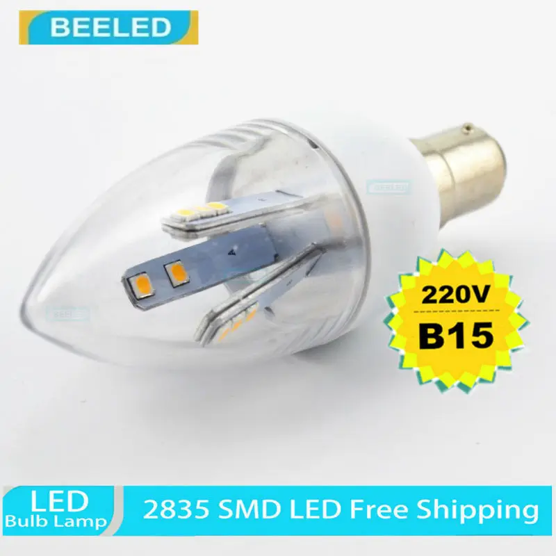 B15 E14 Светодиодный светильник в форме свечи 3 Вт Белый 220 В хрустальная лампа светодиодный светильник светодиодный e14 лампа