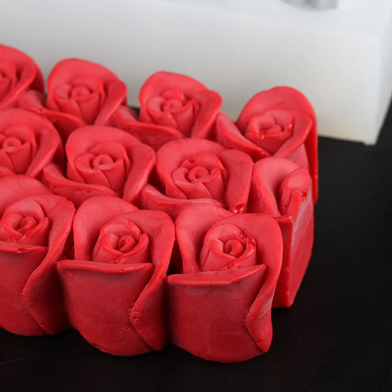 3D цветок розы Силиконовые формы для мыла прямоугольные с тиснением DIY ручной работы Искусство ремесло рельеф украшения формы