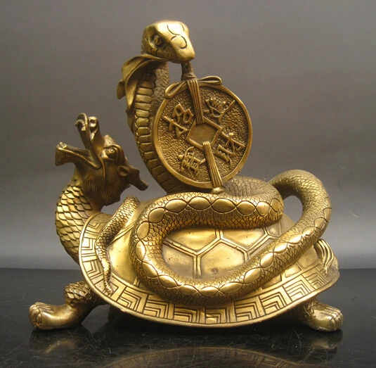 

B0601 421wholesale bronze factory Copper Large turtle transhipped decoration feng shui home decoration statue