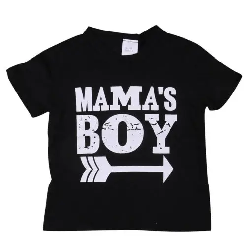 

Kids Mama Boy Printed Tops Baby Boys Short Sleeve Cotton T Shirt Summer Tee Size 0-24M