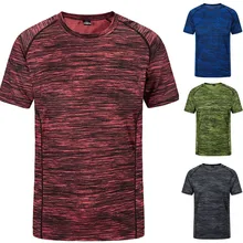 Спортивные мужские мужские новые летние с круглым вырезом свободные размеры спортивные фитнес с короткими рукавами быстросохнущие высокое качество мода#7