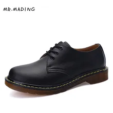 2017 Lovers Martens Shoes Famous Designer Retro Full Grain Leather Men Casual Shoes with Tendon At The End Sapatos Doc Martin