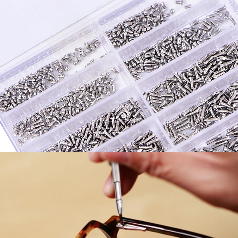 

1000pcs/set Assorted Screws For Watch Clock Eye Glasses Watchmaker Repair Part Tool