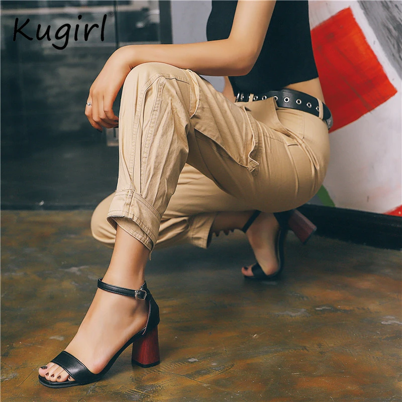 

Women multi-pocket joggers pants cotton cargo trousers casual High waist camouflage army harem streetwear cargo pants