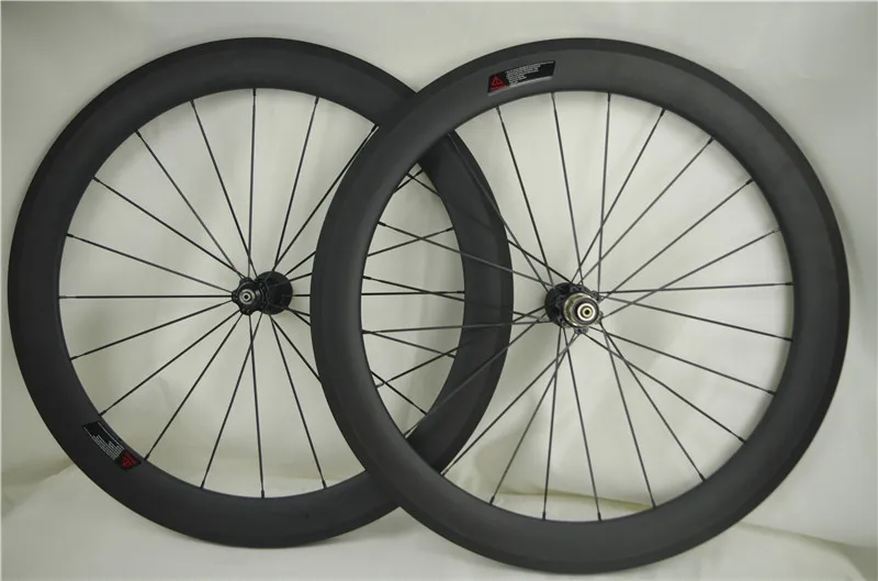 ORGE 700C Carbon NOVATEC271 Hub clincher/tubular integrated 60mm Road bike wheelsets Black Spokes Black nipples Wheels