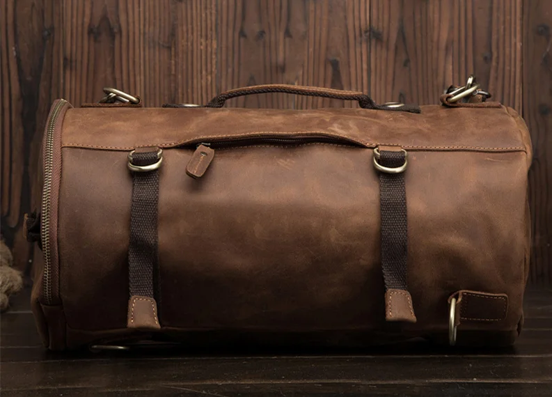 Мужская и женская многофункциональная сумка для путешествий, вместительная сумка через плечо, рюкзак для багажа, мужская сумка-мессенджер, противоугонная сумка, подарки - Цвет: brown