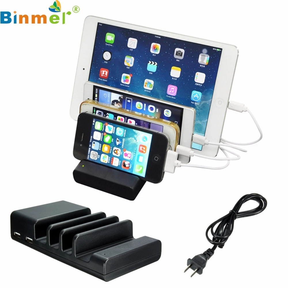 US Plug 4 USB Multi Port USB Charging Station Travel Wall Charger