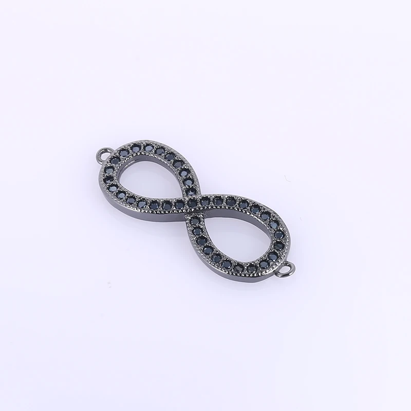 29*10 мм четыре цвета инкрустация черный CZ Rhinestone Рисунок 8 Бесконечность