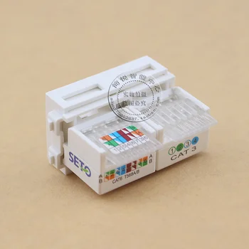 

128 Type Network module RJ45 Cat6 connector Information RJ11 Cat3 Module socket Computer Outlet cable adapter