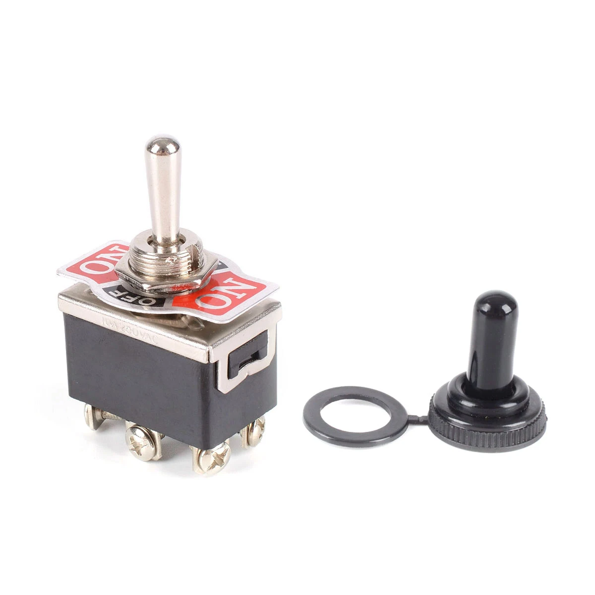 203A Heavy Duty Toggle Switch Flick ON/OFF/ON Car Dash 12V DPDT with Waterproof Cap A0077 A20 | Автомобили и мотоциклы