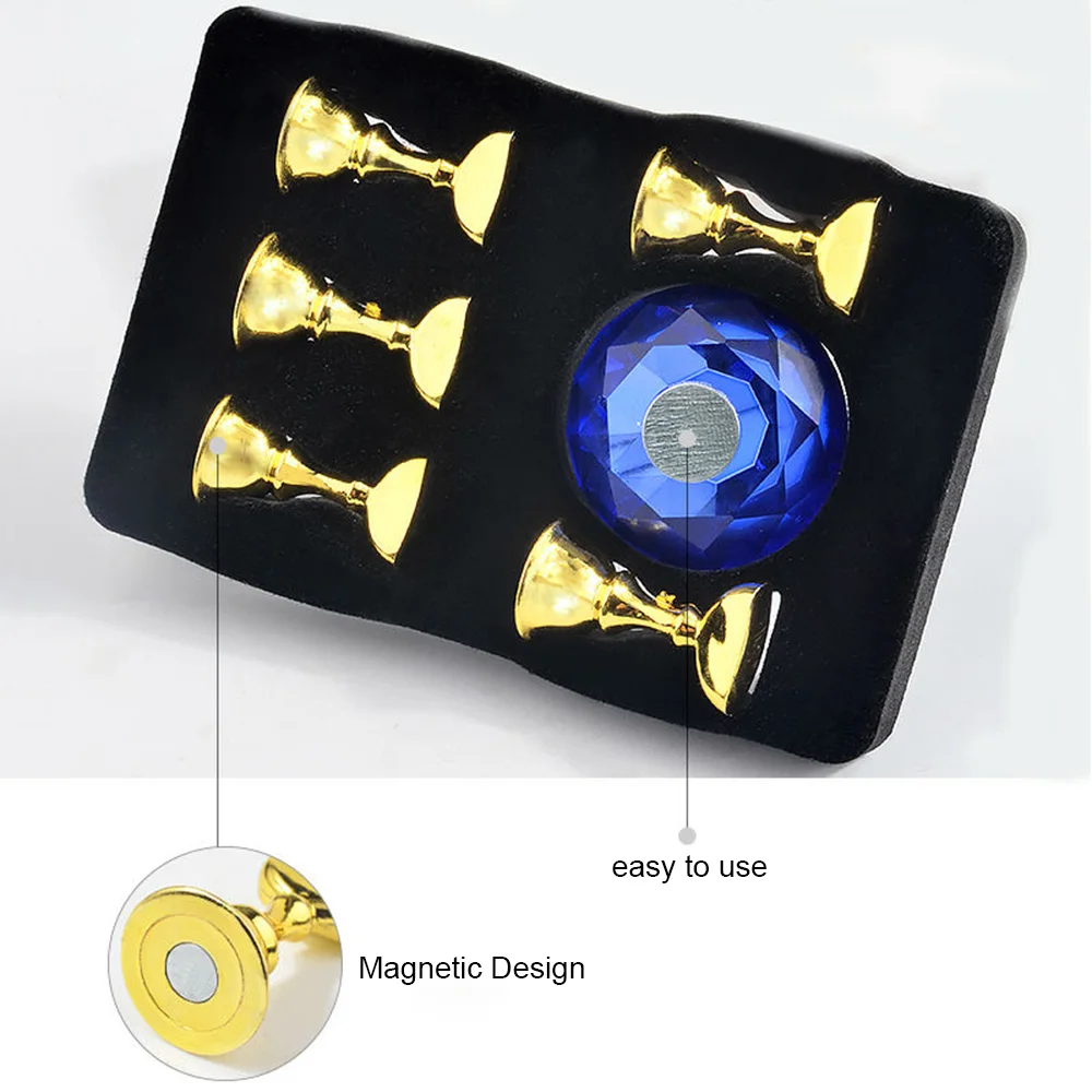 

Magnetic Nail Practice Holder Set Nail Art Training Display Stand Kit Acrylic Crystal False Nail Tips Holders DIY Manicure Tools