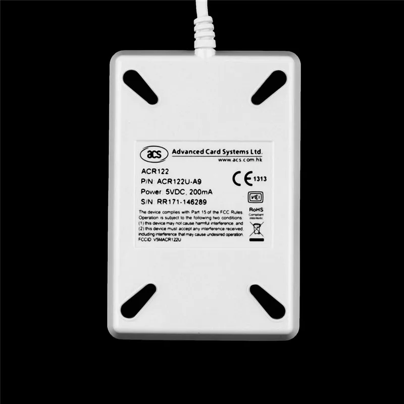 NFC RFID считыватель смарт-карт USB ACR122U NFC RFID считыватель смарт-карт писатель для всех 4 типов NFC(ISO/IEC18092) Метки+ 5 шт. M1 карта