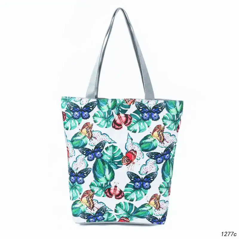butterfly canvas tote bag
